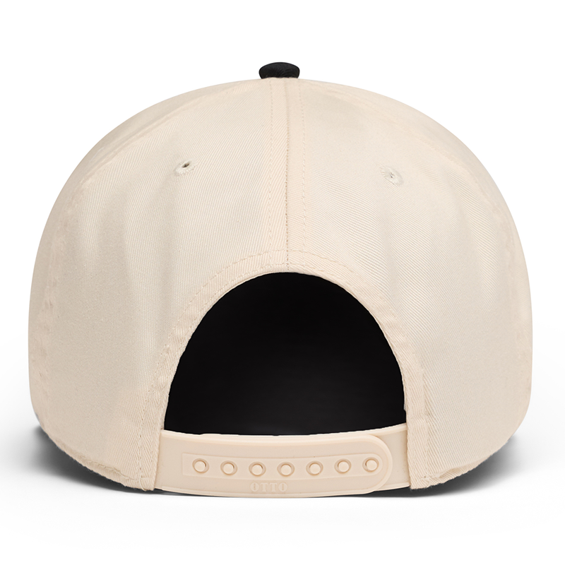 Caffe Luxxe Baseball Cap - Cream/Black 2-Tone