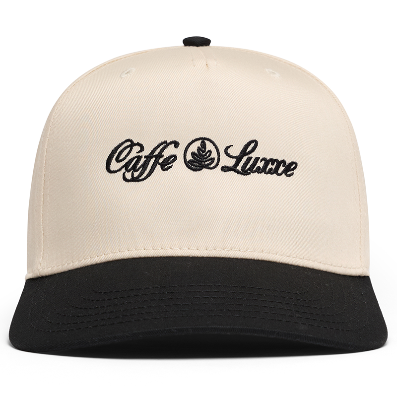 Caffe Luxxe Baseball Cap - Cream/Black 2-Tone