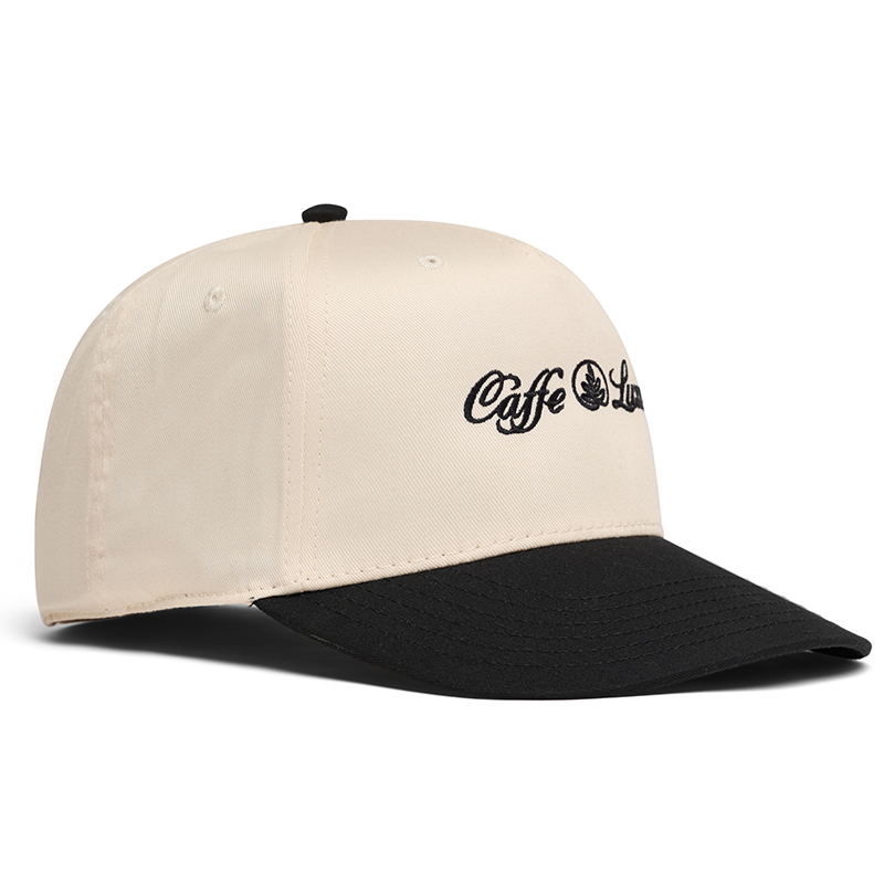 Caffe Luxxe Baseball Cap - Cream/Black 2-Tone