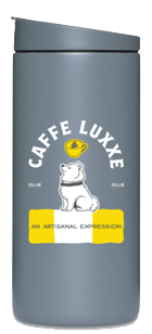 Caffe Luxxe 12oz Traveler Tumbler Grey - Ollie's 10th Birthday Celebration Coffee Tools Caffe Luxxe