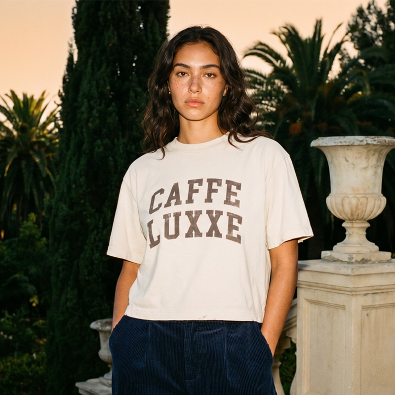 Caffe Luxxe Boxy T-Shirt - Cream