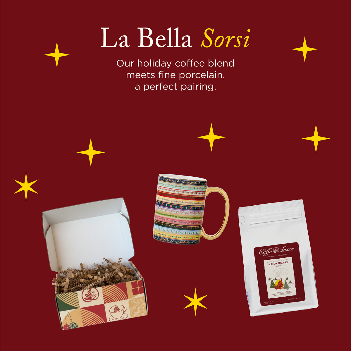 La Bella Sorsi Gift Set: Holiday Coffee & Mug