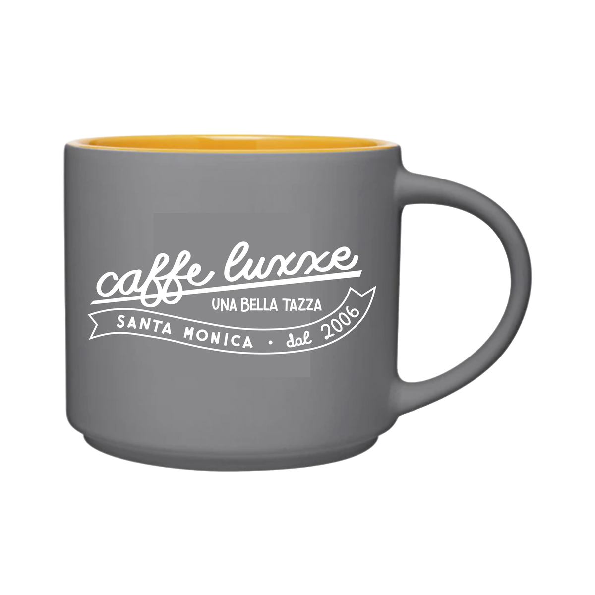 Coffee mug with vintage Italian Caffe Luxxe logo